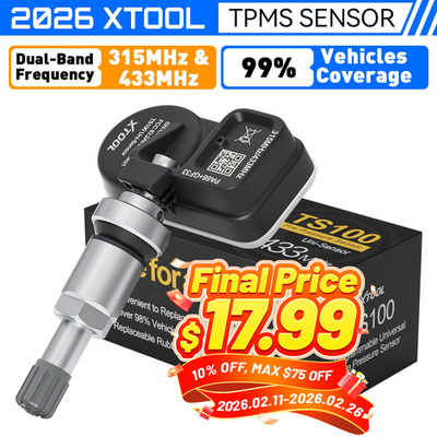 #ad XTOOL TPMS Sensors TS100 315 433 MHz 2 in 1 Car Tire Pressure Metal Programmable $19.99