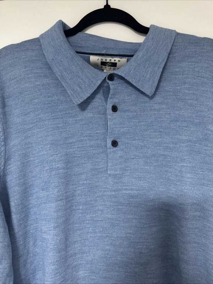 Joseph Abboud Pima Cotton Sweater 2XL XXL Crew Neck Light Blue - Image 4 of 4