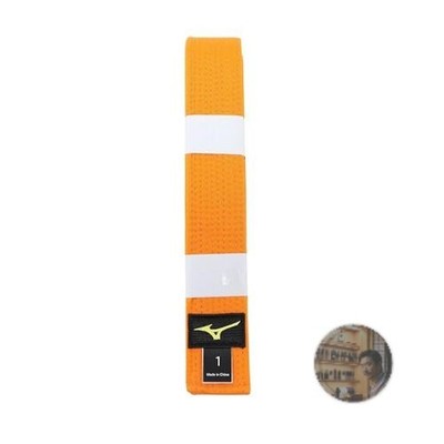 Mizuno Judo Belt Orange Size 0 Cotton Twill Weave Martial Arts Training New