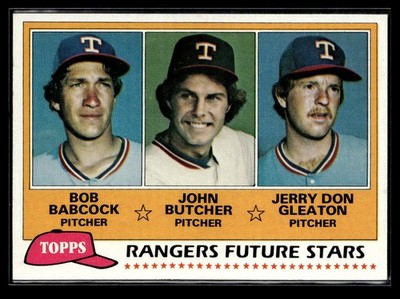 1981 Topps #41 Future Stars Bob Babcock / John Butcher / Jerry Don Gleaton