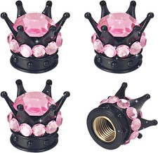 4PCS Bling Tire Valve Stem Caps Crystal Diamond Wheel Tire Valve Caps Handmade R