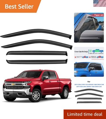 Classic Out-Channel Window Visors for 2019-2025 Chevy Silverado & GMC Sierra
