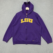 Nike LSU Tigers Hoodie Youth Large Purple Full Zip NCAA College
