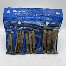 Cal-Hawk hollow punch set CZBP12P 12-piece set