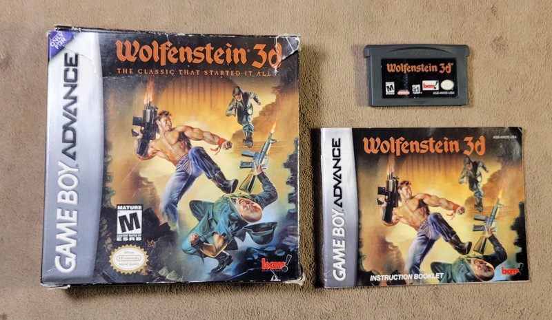 Wolfenstein 3d Nintendo Game Boy Advance, 2002 (GBA) With Box And Manual (Read)
