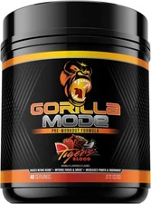Gorilla Mode Pre-Workout - New Formula - Tigers Blood  (40 Servings/800g) (New)