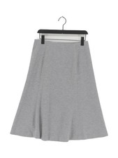 Uniqlo Women's Midi Skirt M Grey Polyester with Viscose, Wool Midi A-Line
