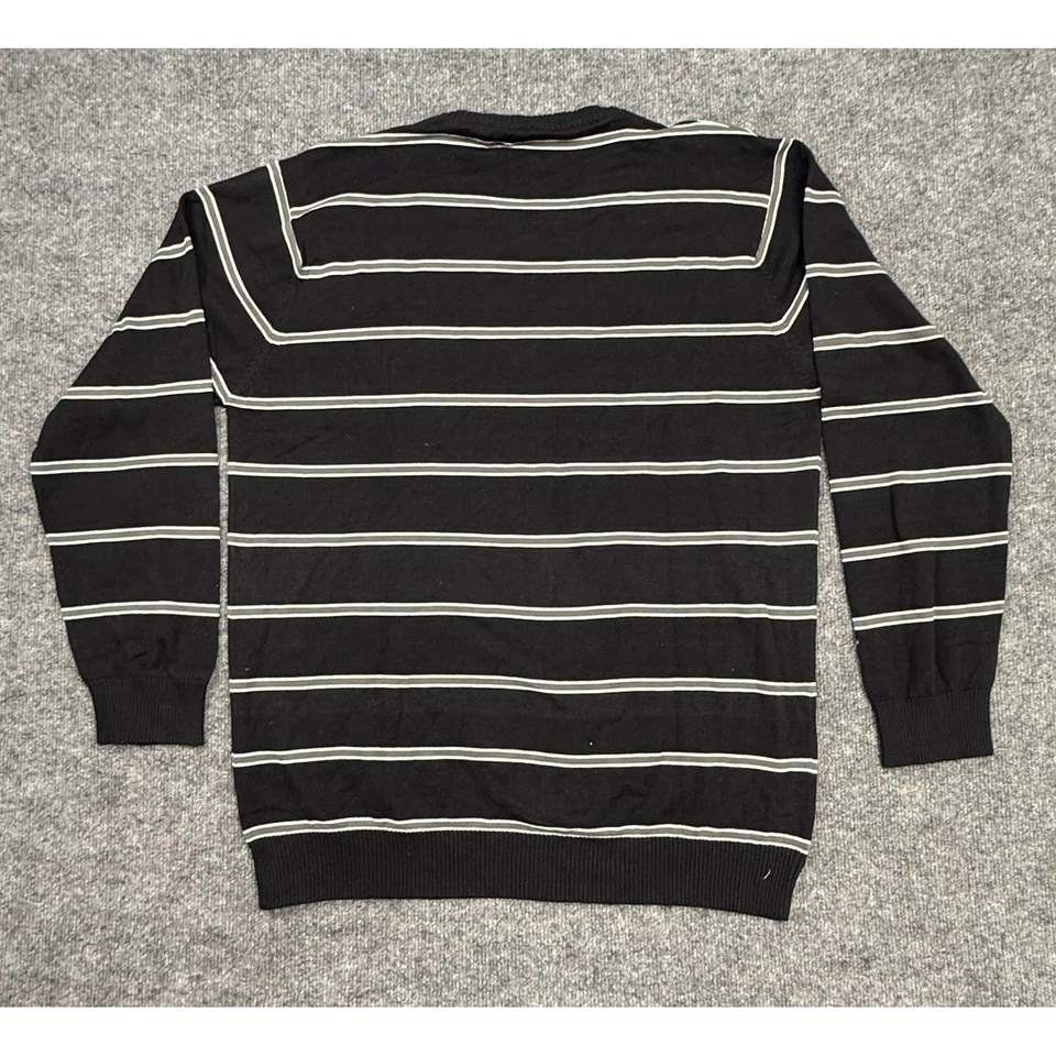 Suéter Jordan Craig Vintage Y2K Negro Rayas Cuello en V XL Nuevo con Etiquetas Foto 3 de 4