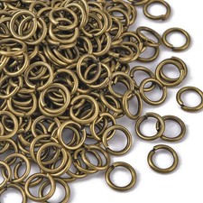 80x Bronze Open Jump Rings Brass Split Ring Connector Link for Keychain Jewelry