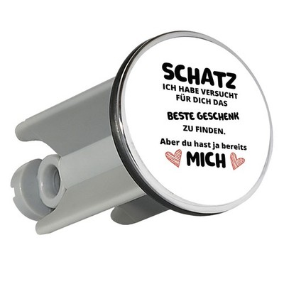 Waschbeckenstöpsel Schatz versucht das beste Geschenk zu finden. Aber du hast mi