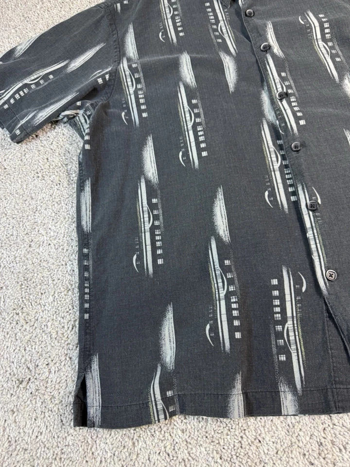 Camisa Hombre AXIST Seda Estampado Abstracto Talla XL Manga Corta Foto 4 de 4