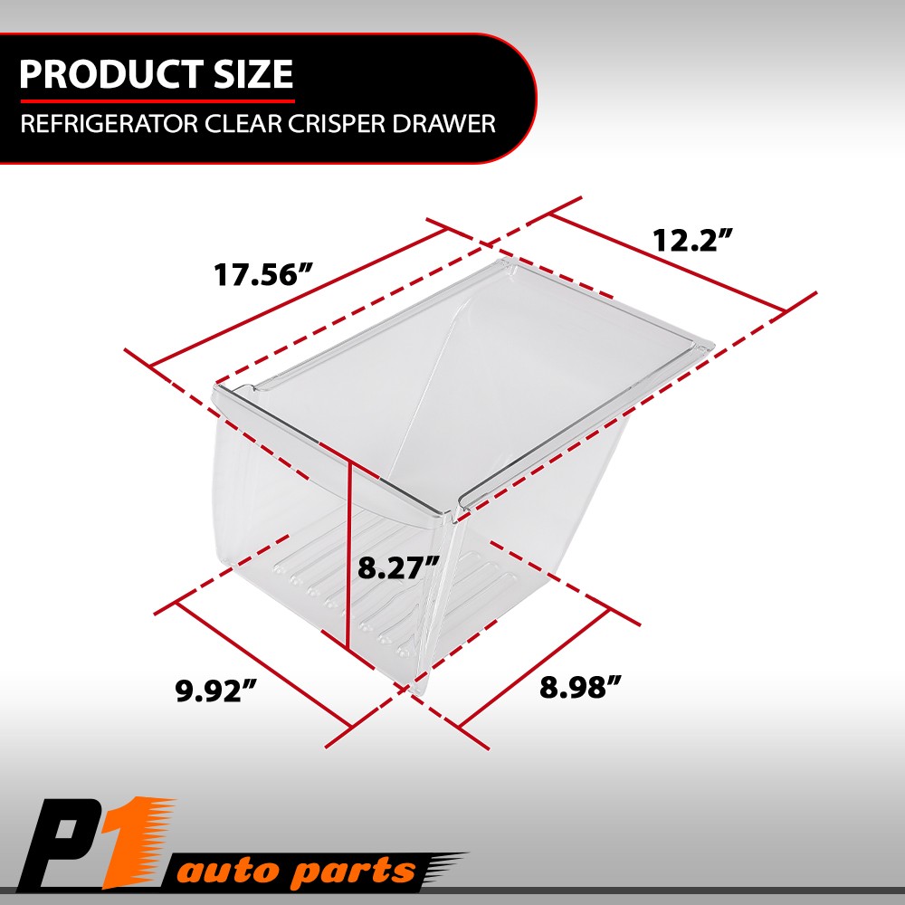 1pc Fridge Refrigerator Clear Crisper Drawer Replacement Fits 240337103 PS429854 - Thumbnail 7