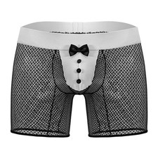 Mens Underwear: CandyMan 99834 Tuxedo Trunks