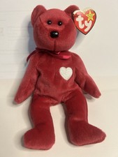 TY 1999 VALENTINA the BEAR BEANIE BABY - MINT with MINT TAGS
