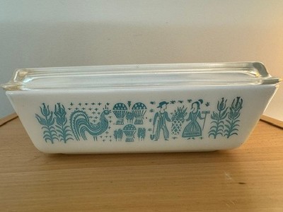 Vintage MCM Pyrex 0503 Amish Butterprint Ovenware Dish 1-1/2 Qt and 503C Lid