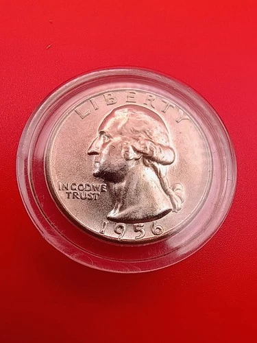 Brilliant Uncirculated Mint State 1956 D Silver Washington Quarter