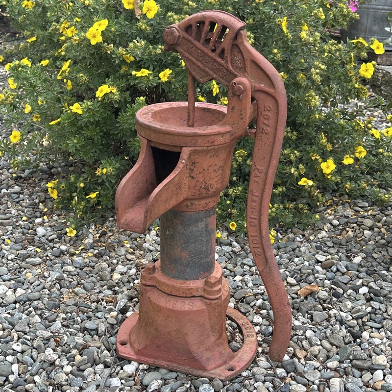 Antique Cast Iron Farm House Hand Crank Water Pump Myers Pat Jan 16 1912