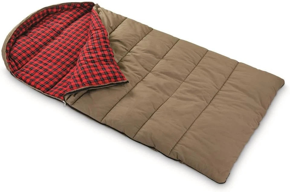 Nuevo saco de dormir cálido y ligero de lona de 0 grados para 2 personas clima frío camping Foto 3 de 4