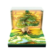 Time Piece Calendar 2026, 3D Calendar 2026, Tree House with Weekly & LED Ligh...