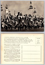 1960 Prague Spartakiade Folk Dancers Czechoslovakia Real Photo Postcard