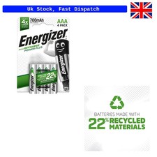 Eco-Conscious Recharge Power Plus AAA Batteries - 4-Pack, 500 Recharge Cycles 11.86 per battery