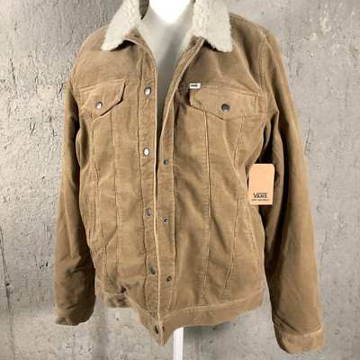 Vans Women Corduroy Sherpa Davie Corduroy jacket Medium Tan NWT