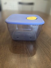 Tupperware Rock N Serve Medium Container 6-1/4 Cup 3384A-3 Blue Lid