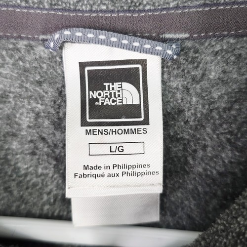 Pull polaire North Face 1/4 zip TKA 100 grand gris logo de l'armée américaine Preppy - Photo 4/10