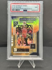 2024 Donruss WNBA A'JA Wilson /10 Insert Gold Season Highlights #2 Aces (33)