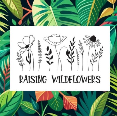 SILHOUETTE VINYL-AUFKLEBER AUFZIEHENDE WILDBLUMEN, NATUR, BOTANISCH, PFLANZE 8''