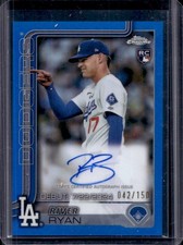 2025 Topps Chrome Update River Ryan Rookie Debut Auto RC Blue Refractor #/150