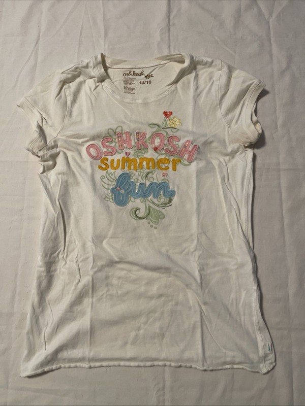 Oshkosh Girls Size 14/16 Embroidered Tshirt