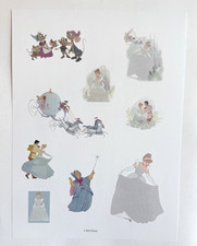 Disney Princess - CINDERELLA - Scrapbook Stickers Sheet Fairy Godmother