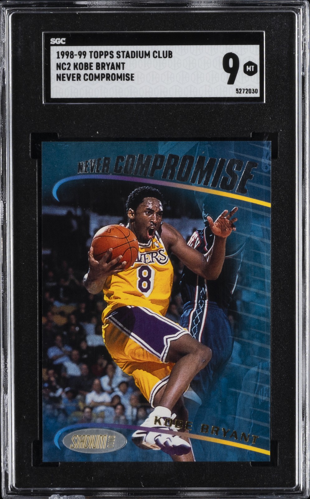 1998-99 TOPPS STADIUM CLUB NEVER COMPROMISE #NC2 KOBE BRYANT SGC 9
