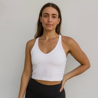 Lululemon Align Tank Top Womens 4 White Nulu Athletic Yoga Workout Activewear