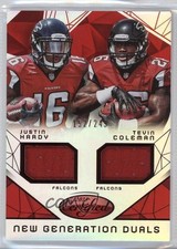 2015 Certified Mirror Red 152/249 Justin Hardy Tevin Coleman #NG-ATL 5o1
