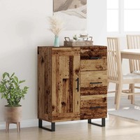 Massives Sideboard Aus Altholz Und Verbundholz Mit Eisen 69.5X34X90 Cm