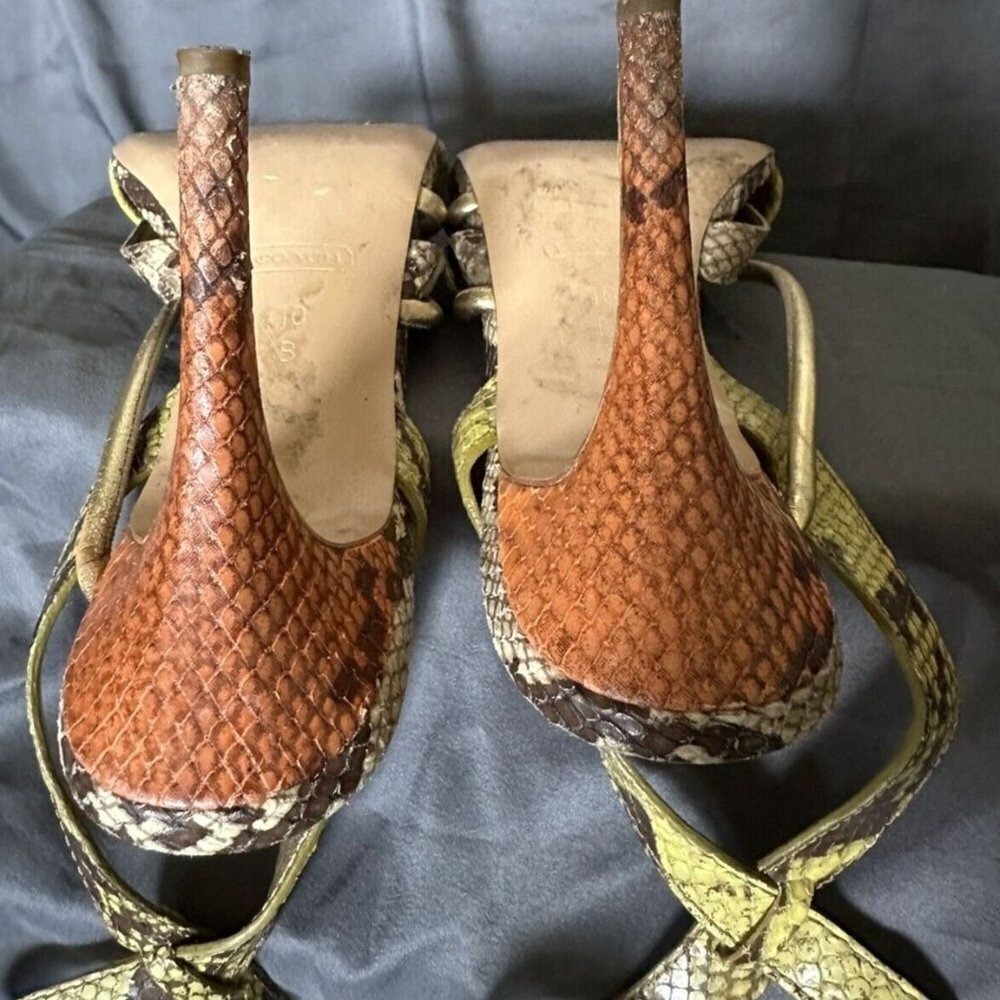 Coach Florence Women's Heels Printed Python Snake… - image 10