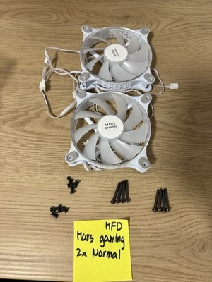 2 Stück - Mars Gaming MFD Lüfter 120mm Weiß Kuehler