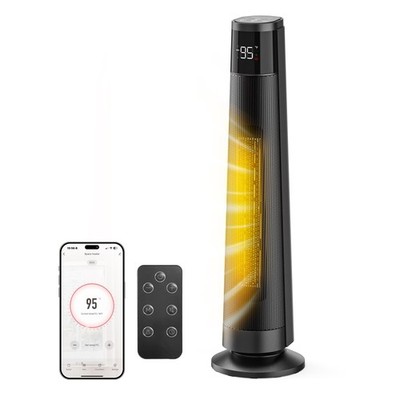 FLANUR 1500W PTC Ceramic Smart Space Heaters for Indoor Use, Portable Heater