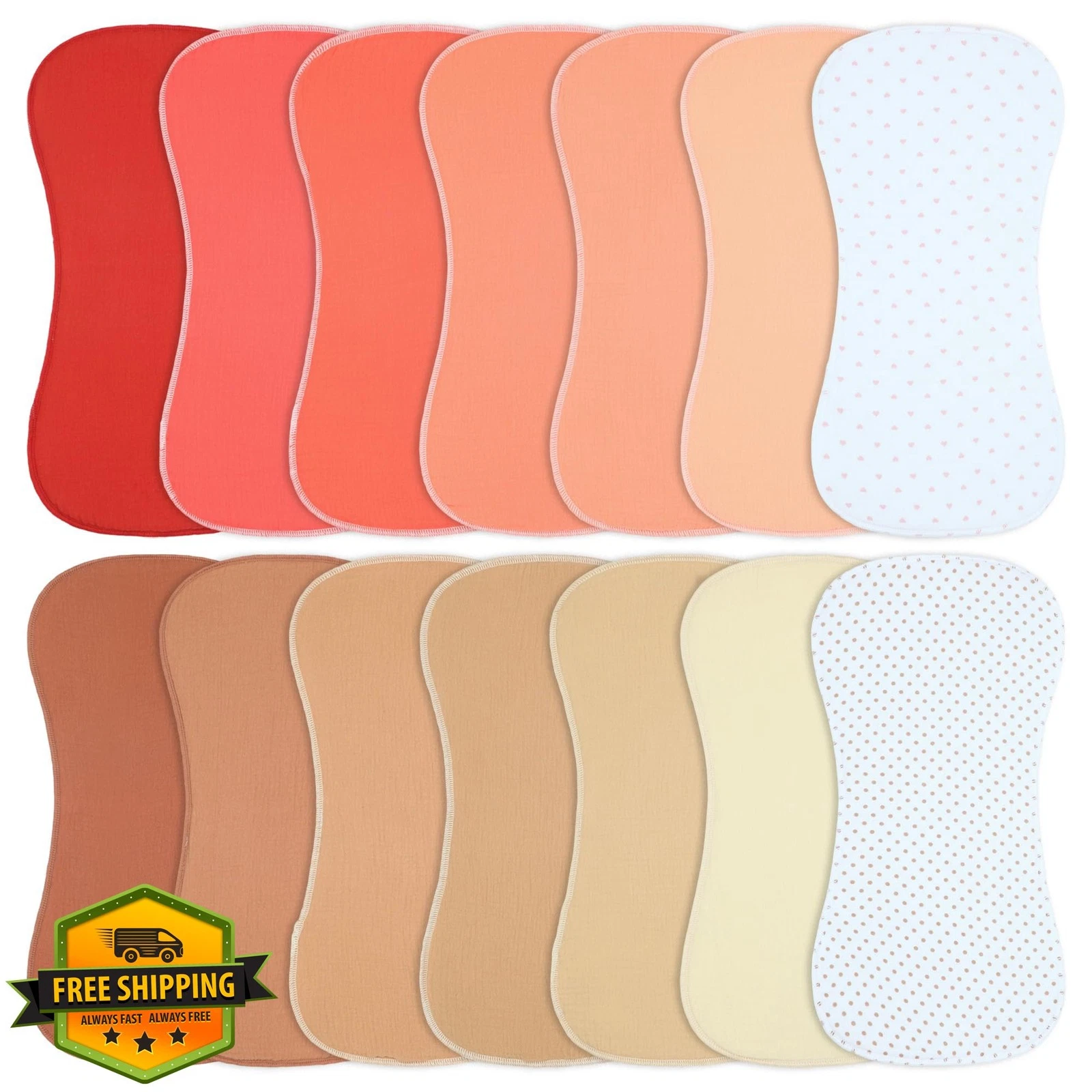 Benoxine Muslin Burp Cloths 14 Pk E-mcc1