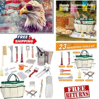 Complete 22PCS Beekeeping Tools Kit with Organizer for Beginners & Pros