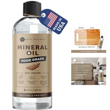 Mineral Oil for Wood Cutting Board Food Safe Bamboo Treatment Butcher Block 8 Oz