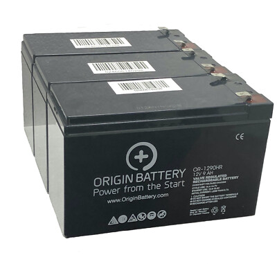 Tripp Lite SMART1500 UPS Battery Replacement Kit 12V 9AH SLA Batteries (3-Pack)