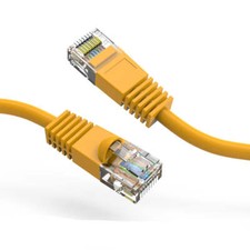 10Ft CAT5E UTP Ethernet Network Booted Cable Yellow