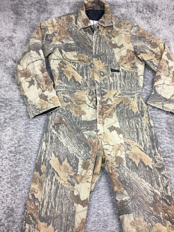 VTG Liberty Camo Coveralls Mens Size Medium Tall 38-40 Green USA - Image 4 of 4