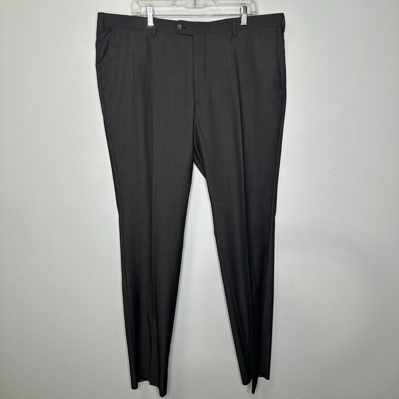 John Varvatos Men’s Dark Gray Flat Front Unhemmed Bedford Dress Pants 41 BNWOT!