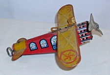 MARX DAREDEVIL FLYER AIRPLANE TIN WIND UP TOY 1930s WORKS