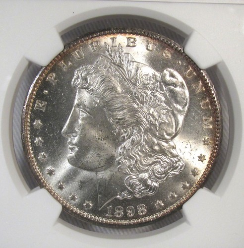 1898-O Silver Morgan Dollar NGC MS63 Coin AR485 - Picture 2 of 4