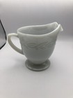 Vintage Fire King Gray Laurel Leaf Milk Glass Creamer 3 5/8" Footed See Pics — photo 1